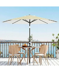 gaomon Outdoor 10FT Stripe Outdoor Patio Umbrella, Uv Protection Waterproof for Pool Deck Yard