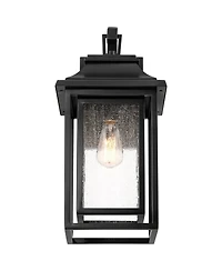 John Timberland Cecile 21.25 High Mission Outdoor Wall Light Fixture Mount Porch House Box Lantern Weatherproof Black Clear Glass Shade