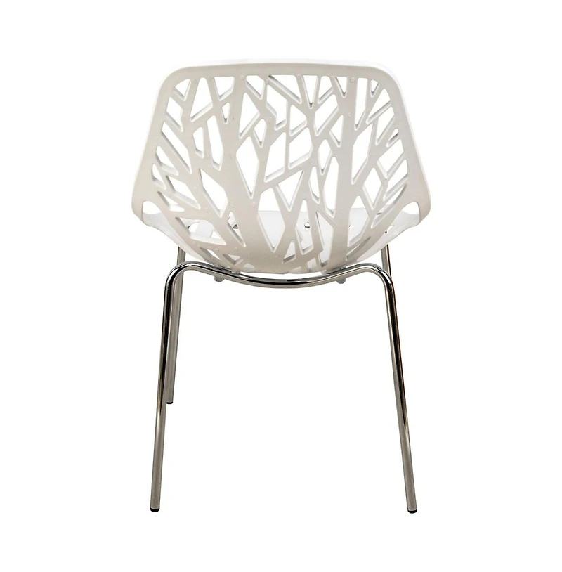 LeisureMod Modern Asbury Dining Chair w/ Chromed Legs