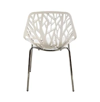 LeisureMod Modern Asbury Dining Chair w/ Chromed Legs