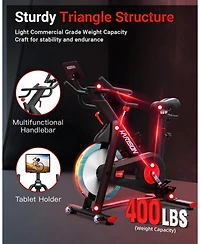 Harison Semi-Commercial Exercise Bike, 380 lbs Capacity, Magnetic with Bluetooth (Hrm-X11)