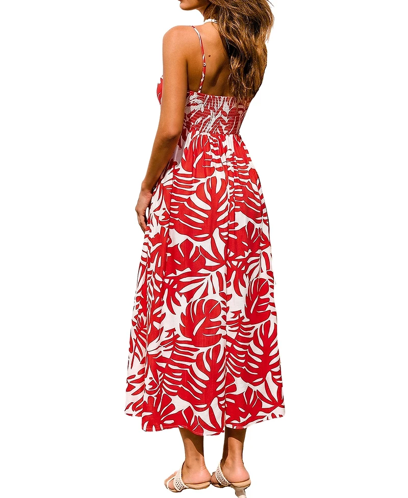 Cupshe Women's Bubbly Tropical Maxi Beach Dress