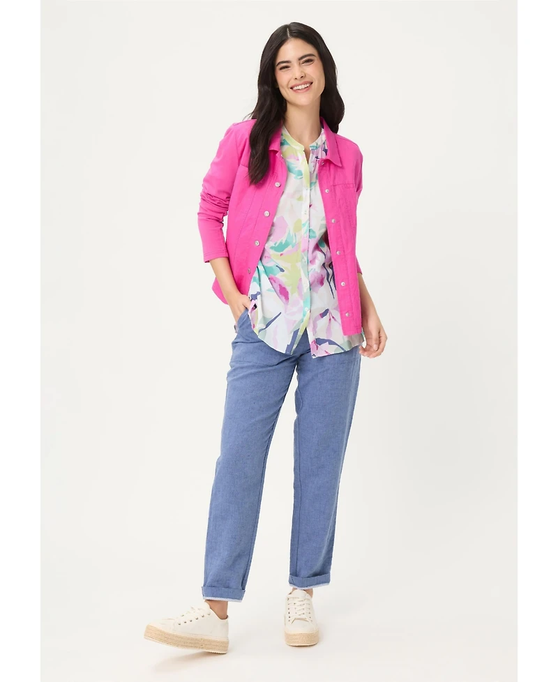 Olsen Women's Floral Tunic Shirt
