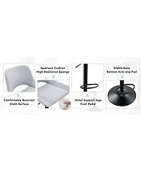 flynama Modern Swivel Adjustable Bar Stools Set of 2, 250 Lbs Capacity