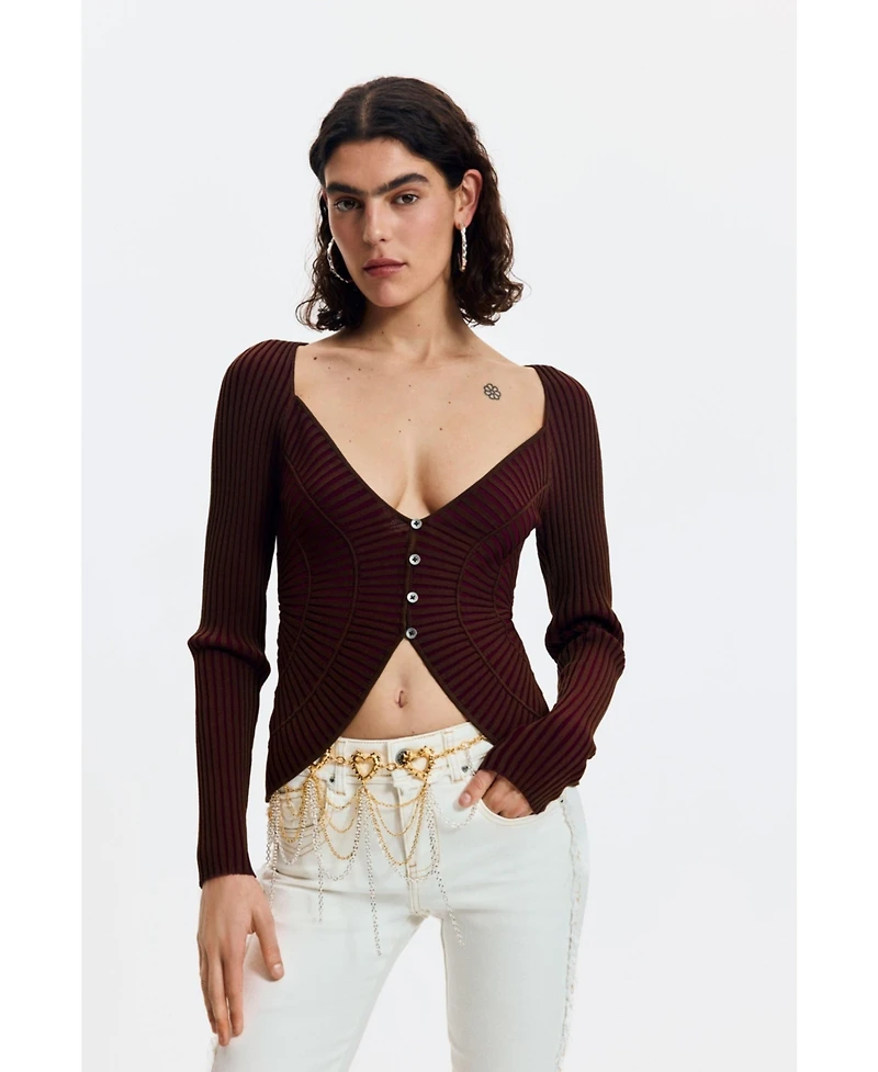 Desigual Women's Frayed flare jeans