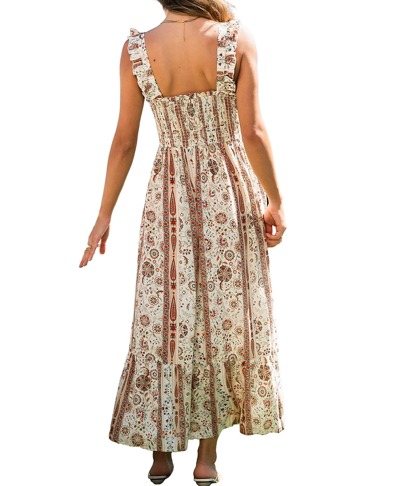 Cupshe Women's Garland Floral Midi Beach Dress