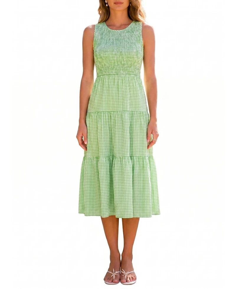 Cupshe Women's Crew Neck Pull-On Midi Dress