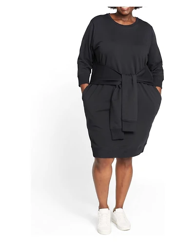 Universal Standard Plus Misa Tie Sweatshirt Dress