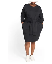 Universal Standard Plus Misa Tie Sweatshirt Dress