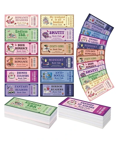Gnuadz Halloween Ticket Bookmarks Book Club Gifts