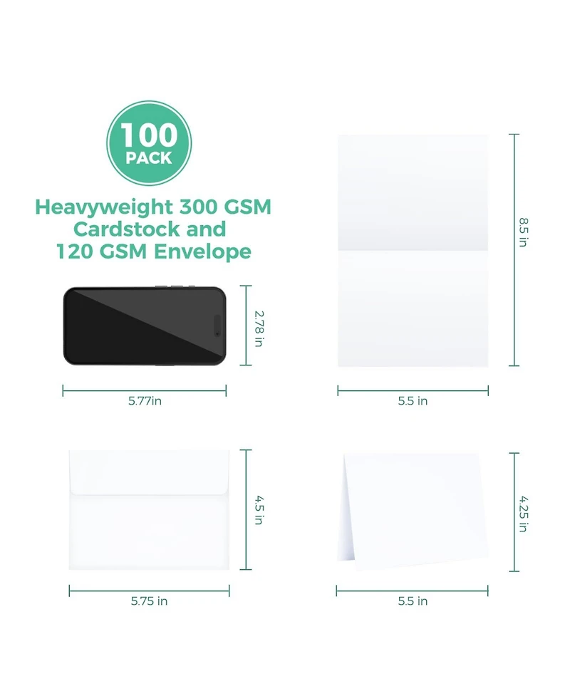 Gnuadz Blank Cards Envelopes Diy Invitations Greeting