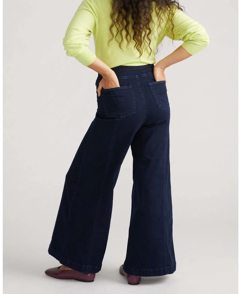 Universal Standard Plus Olivia Pintuck Wide Leg Jeans