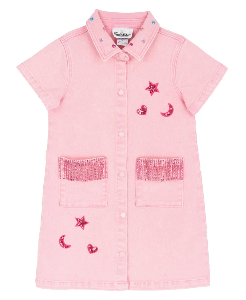 Rare Editions Girls' 2T-6X Short-Sleeve Dress