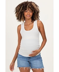 Pinkblush Maternity Heather Grey Ribbed Scoop Neck Tank Top
