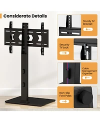 Gymax Floor Tv Stand Universal Tv Stand for 32-70 Inch TVs up to 110 lbs Mount Stand