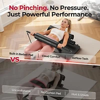 Fed Fitness 6-in-1 adjustable hip thrust machine with padded bar, resistance bands, and durable steel frame-ideal for glute, squat, and home workouts.