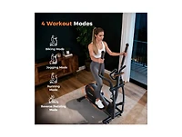 Fed Fitness Glide Pro-Level Elliptical, 20" Stride, Ultra Quiet Magnetic Drive with 16 Levels, 4-in-1 Modes and Bluetooth for Home Gym