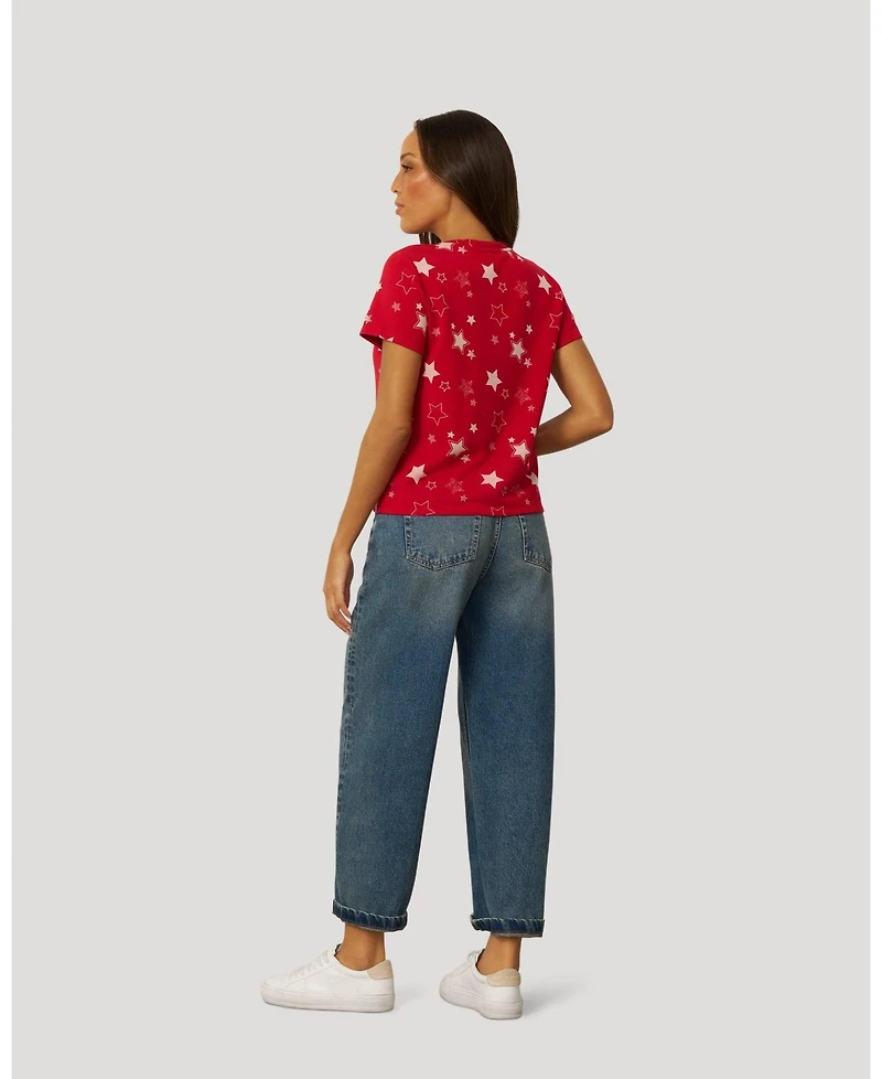 Cable & Gauge Women's Essential Printed Star Tee