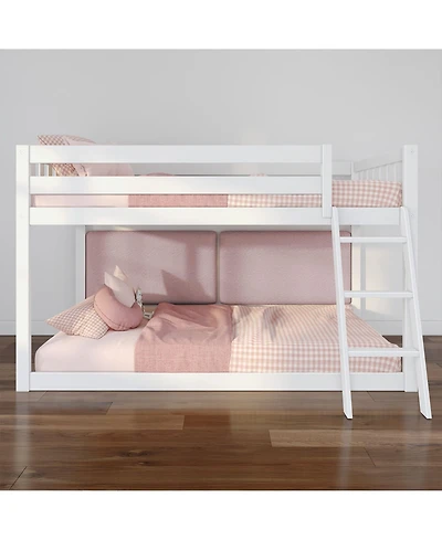 Max and Lily Fundamentals Low Bunk Bed+ 2 Floating Headboards