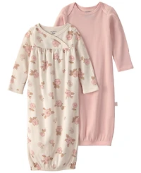 Carter's Baby Girls' Floral Sleeper Gowns, 2-Pack