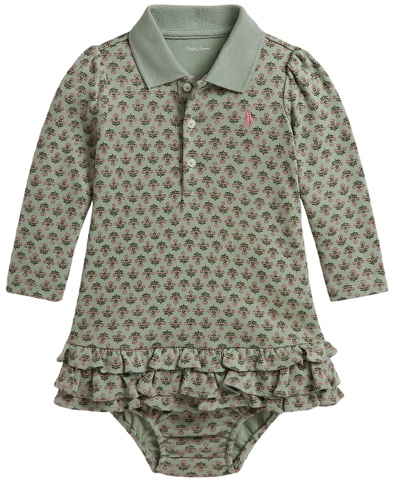 Polo Ralph Lauren Baby Girls' Floral Soft Dress and Bloomer, 2-Piece Set