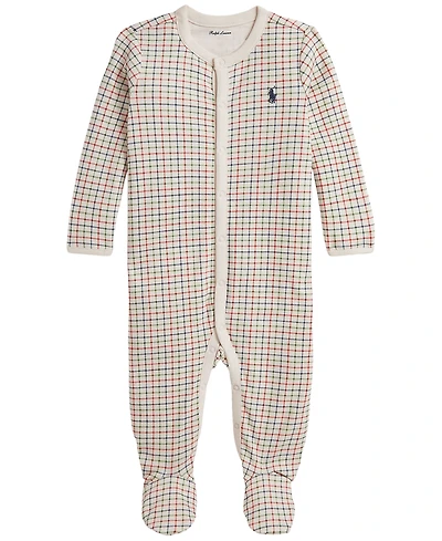 Polo Ralph Lauren Baby Boys' Tattersall Footed Coverall