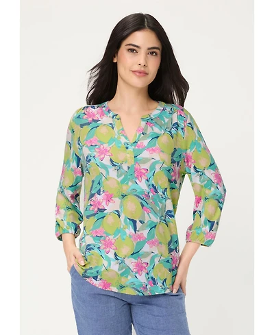 Olsen Women's Lush Lemon Print T-Shirt