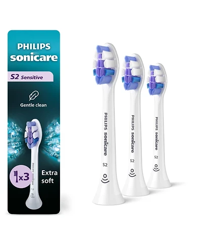 Philips Sonicare Sensitive S2 Replacement Toothbrush Heads 2 Pack
