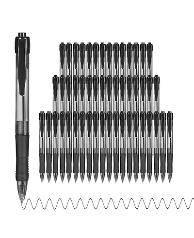 Gnuadz Retractable Ballpoint Pens Soft Grip Ink Click Medium Point Smooth Writing Office School Bulk Pack 50