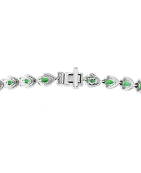 Effy Collection Emerald (5-3/8 ct. t.w.) & Diamond (7/8 ct. t.w.) Bracelet in 14k White Gold