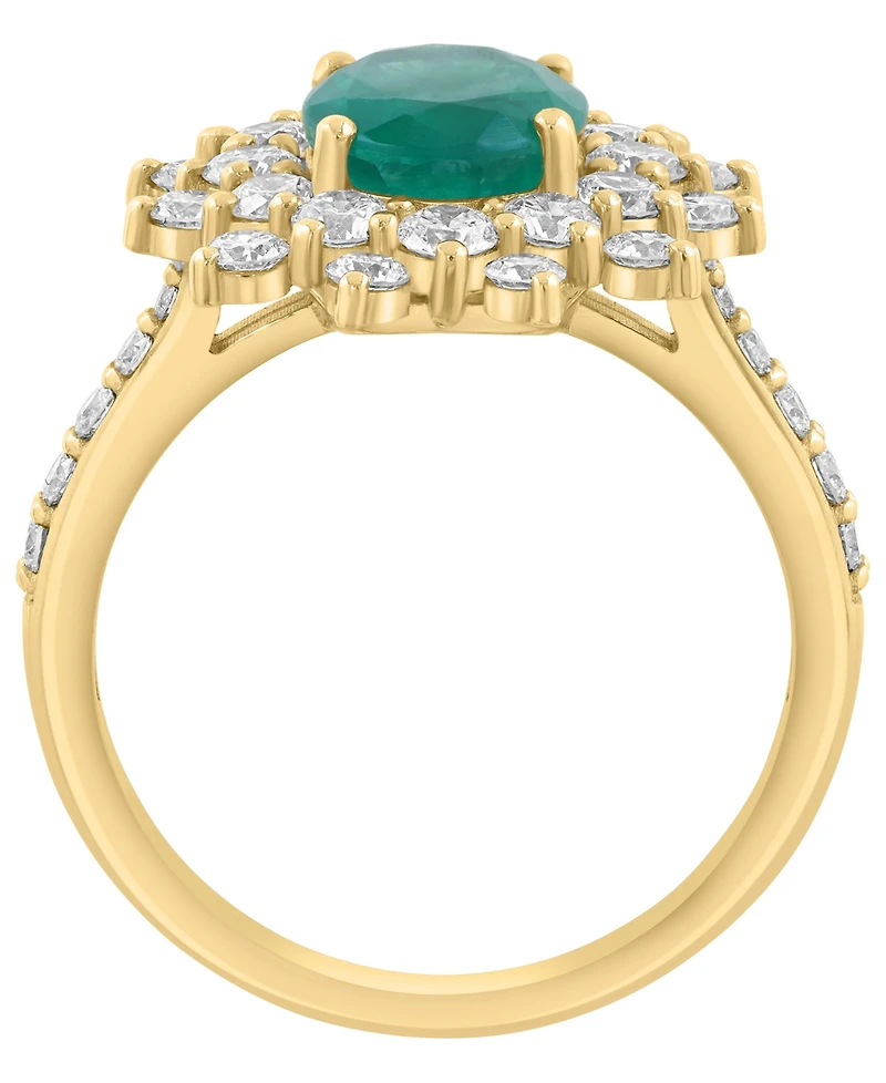 Effy Collection Emerald (1-1/2 ct. t.w.) & Diamond (1-1/4 ct. t.w.) Ring in 14k Yellow Gold