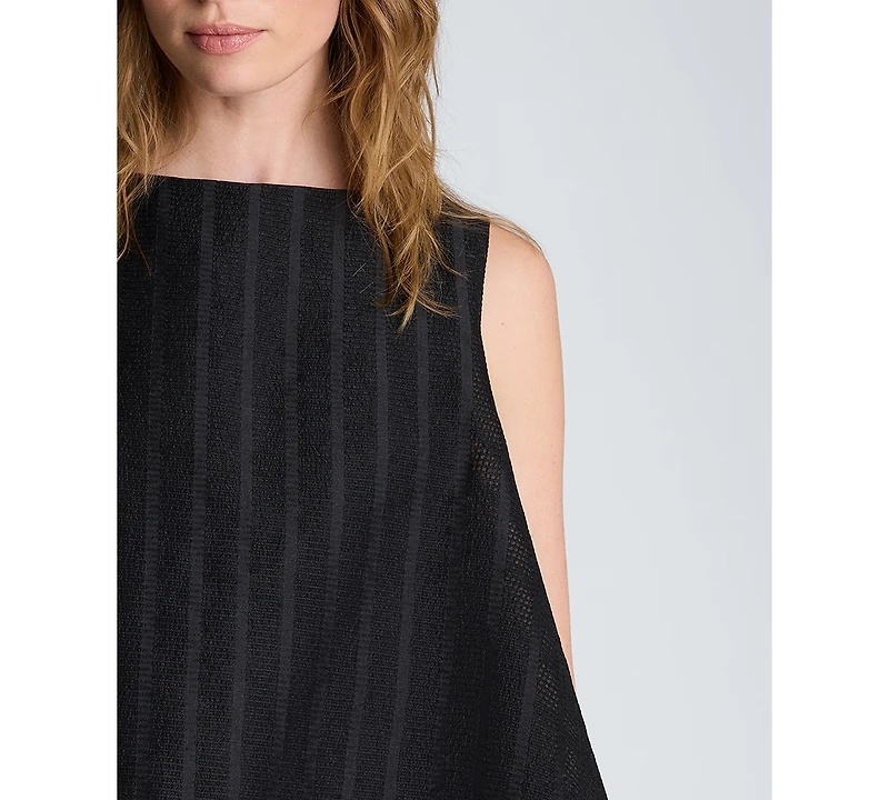 Kenneth Cole Women's Boat Neck Bubble Hem Mini Dress
