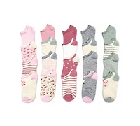 Rainbow Sugar Girls' 4-8.5 Low Cut Socks, 20-Pack