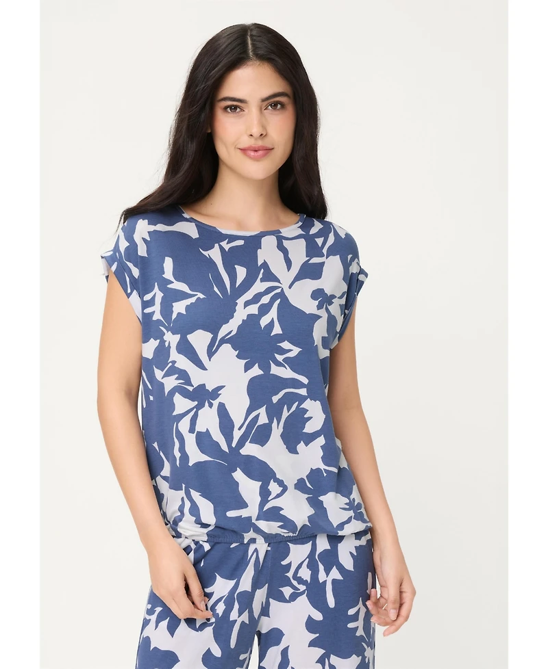 Olsen Women's Abstract Floral T-Shirt