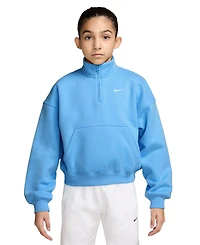 Nike Sportswear Studio Fleece Girls' 7-16 Oversized Quarter-Zip Sweatshirt