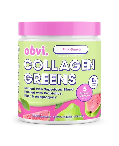 Obvi Collagen Greens Powder for Overall Wellness - Nutrient-Rich Superfood Blend - Healthy Digestion - Radiant Skin