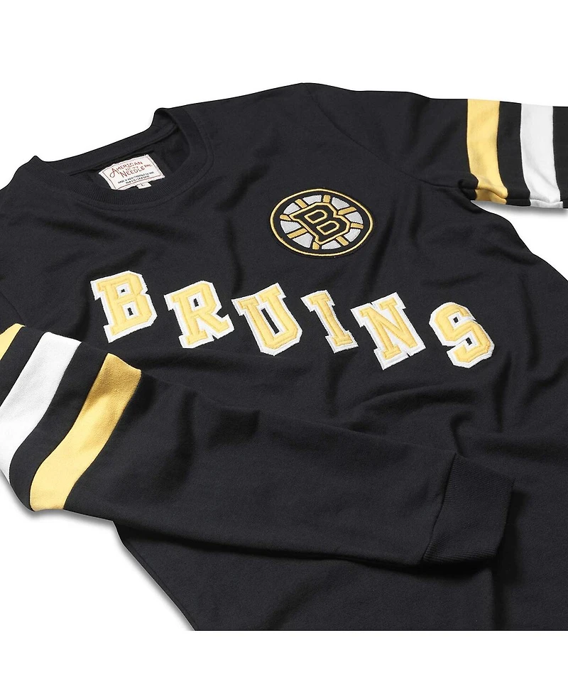 American Needle Men's Black Boston Bruins Sudbury Long Sleeve T-Shirt