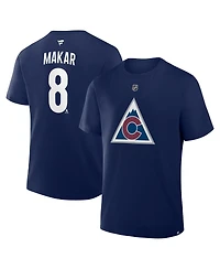 Fanatics Men's Cale Makar Navy Colorado Avalanche Authentic Stack Name & Number T-Shirt