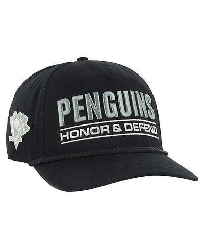 '47 Brand Men's Black Pittsburgh Penguins Oht Military Appreciation Homeland Honor and Defend Hitch Adjustable Hat