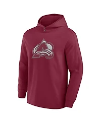 Fanatics Men's Burgundy Colorado Avalanche Elements Blaze Tri-Blend Long Sleeve Hoodie T-Shirt