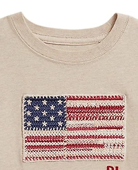 Polo Ralph Lauren Girls' 2T-6X Flag Short-Sleeve Jersey T-Shirt