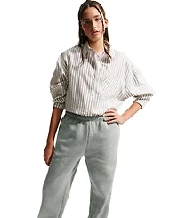 Nike Girls' 7-16 Sportswear Studio Fleece Drawcord Pants