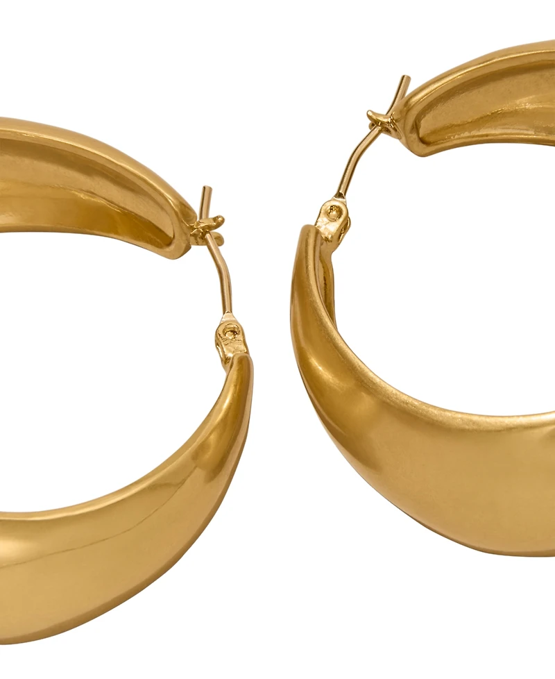Donna Karan 24k Gold-Plated Statement Hoop Earrings