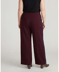 Universal Standard Plus Wide Leg Stripe Ponte Pants