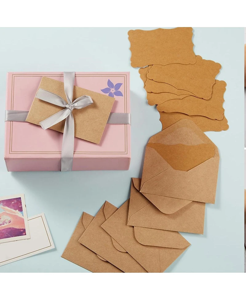 Gnuadz Mini Envelopes Blank Note Cards Self-adhesive