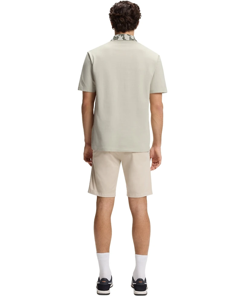 Boss by Hugo Men's Relaxed-Fit Jacquard Collar Polo Shirt
