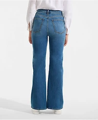 Lands' End Women's Soft Denim High Rise Classic Flare Jeans