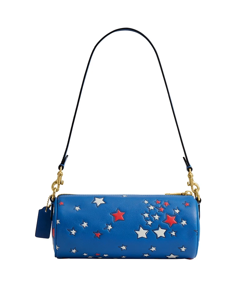 Coach Americana Star Print Small Barrel Shoulder Handbag