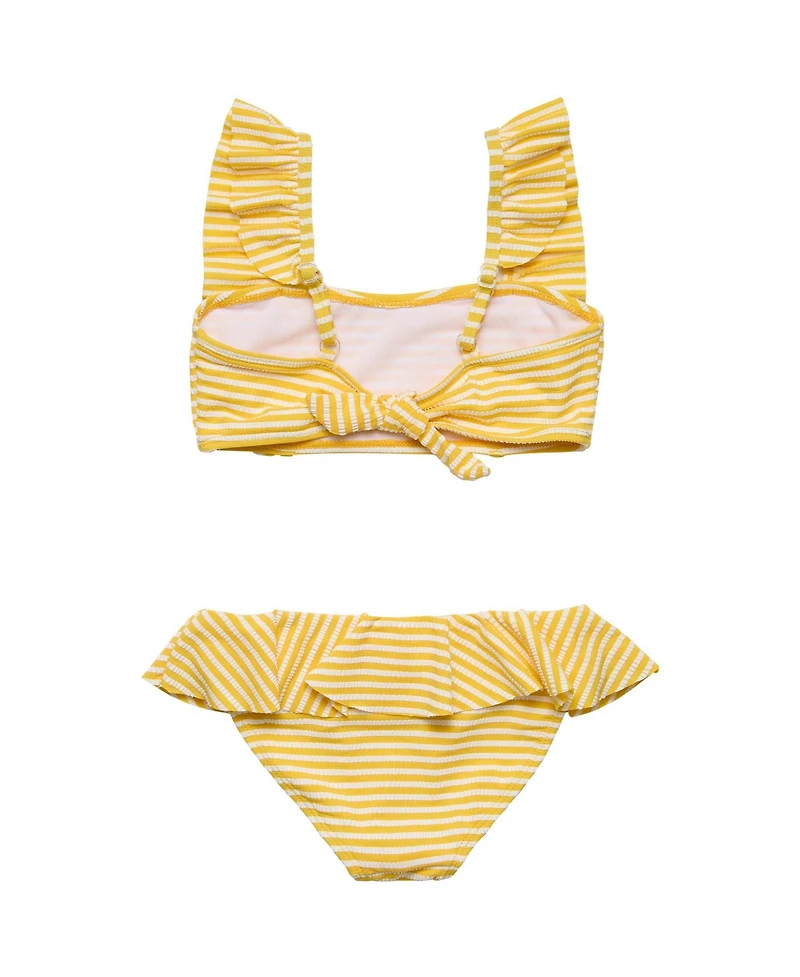 Snapper Rock Big Girls Sunshine Stripe Frilled Bikini
