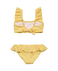 Snapper Rock Big Girls Sunshine Stripe Frilled Bikini